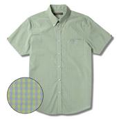 View Item Ben Sherman Oversize Union Fit S/S Button Down Gingham Shirt Green Sky